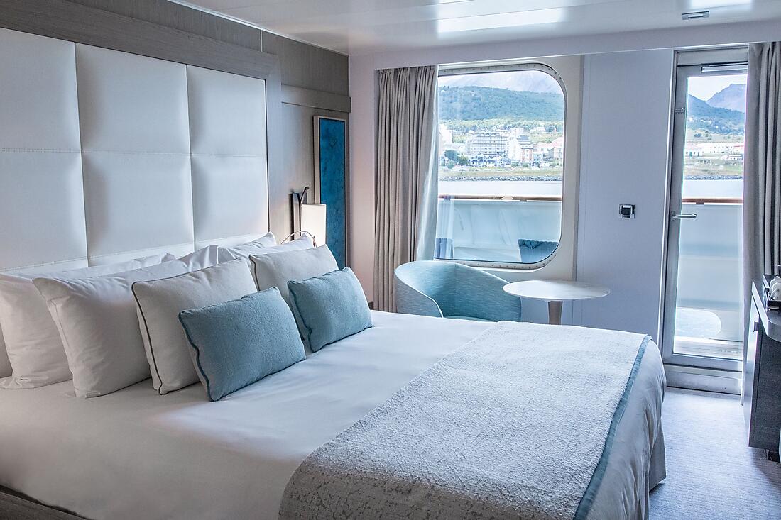 Le Boréal Lower Deck Balcony Stateroom interior
