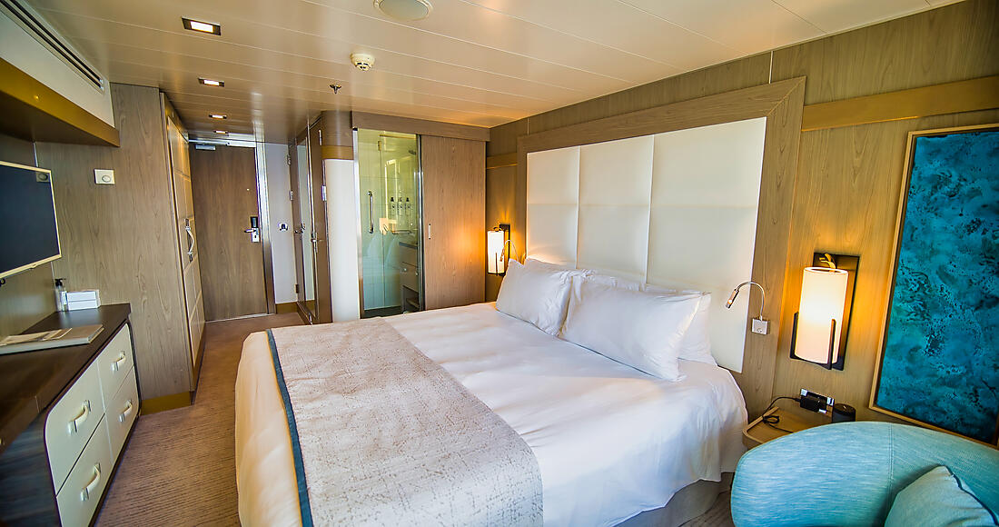 Le Boréal Upper Deck Balcony Stateroom interior