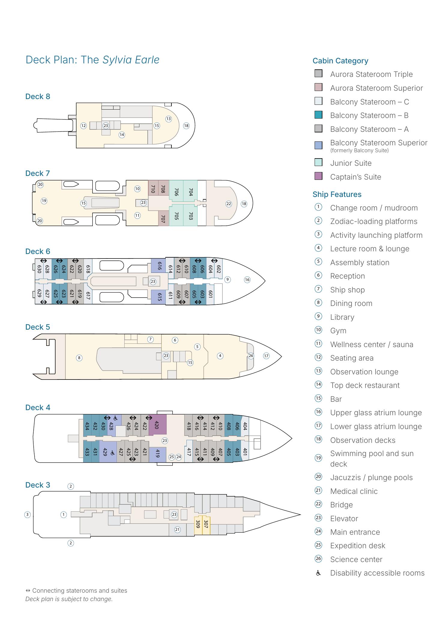 Sylvia Earle deck plan 1